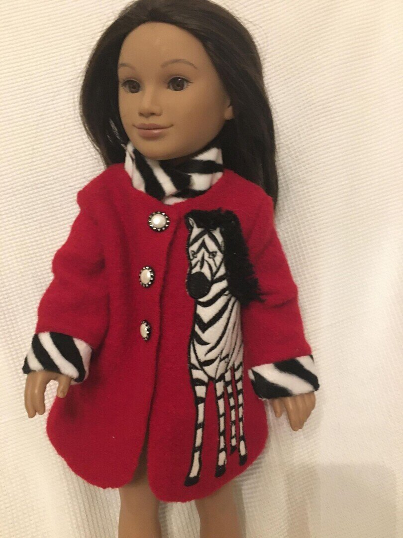 Red Coat w Black/White Trim