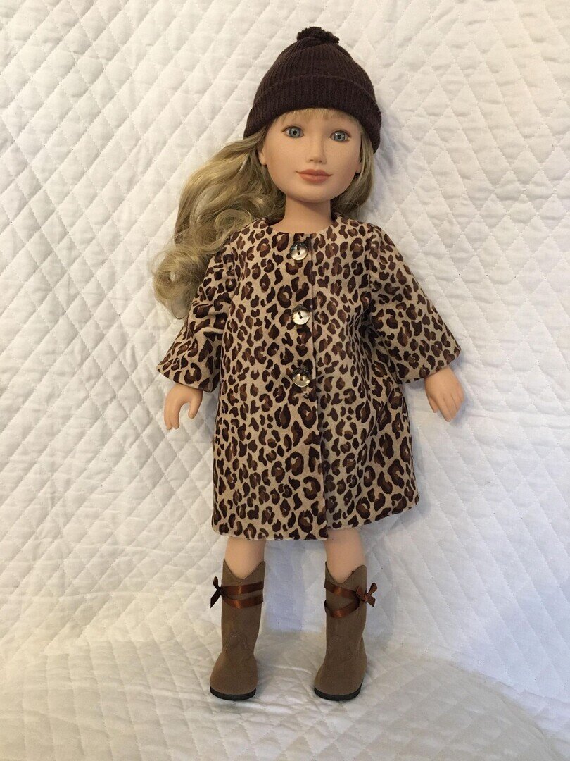 Leopard Print Dress, Boots & Hat